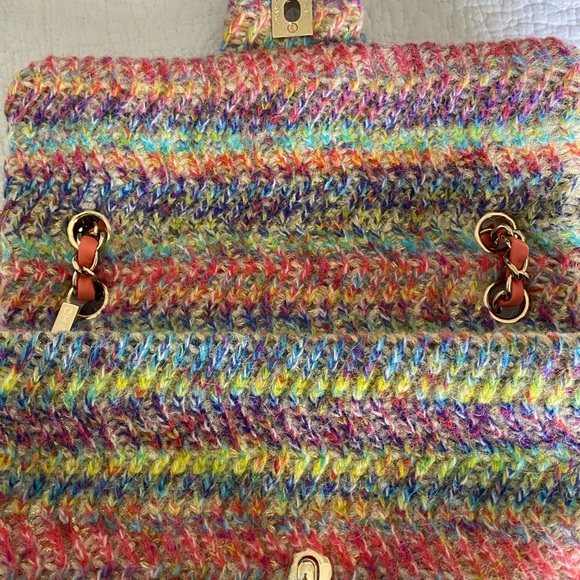 ‼️SOLD‼️Wool Rainbow Métiers D’Art Flap Bag NEW - Picture 9 of 11